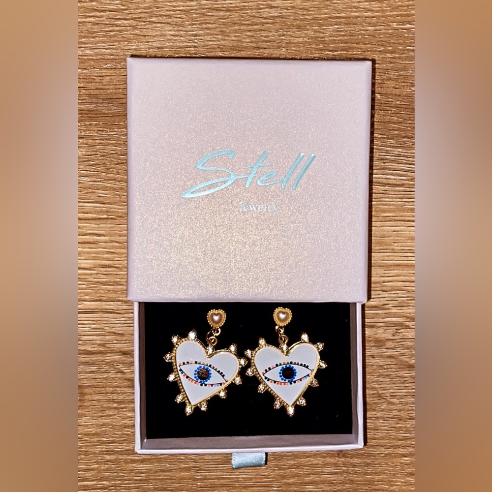 Heart evil Eye Earrings